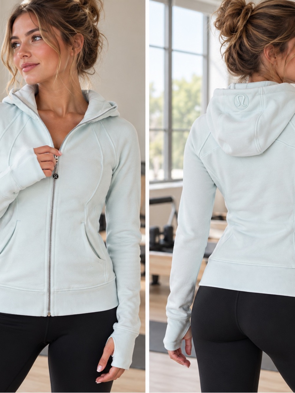 lululemon athletica Women’s Pale Blue Full-Zip Hoodie